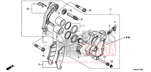 ETRIER DE FREIN AVANT CRF450LK de 2019